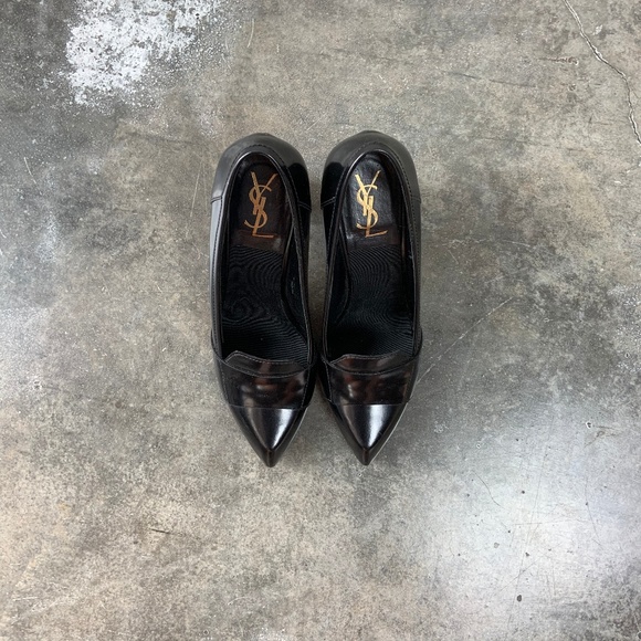 🛑 SOLD YSL Saint Laurent Loafer Pumps with Block Heel - Picture 2 of 8